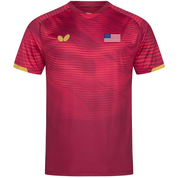 Butterfly USA Team 25 Shirt - Red - Front